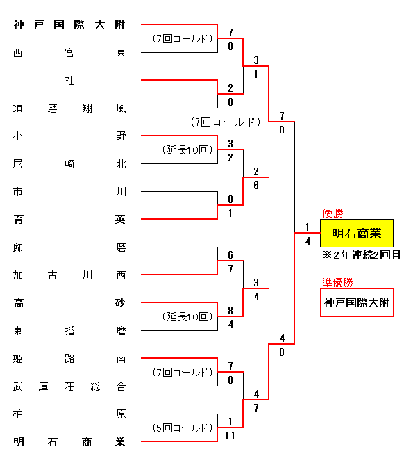 第101回全国高等学校選手権兵庫大会－5回戦以降